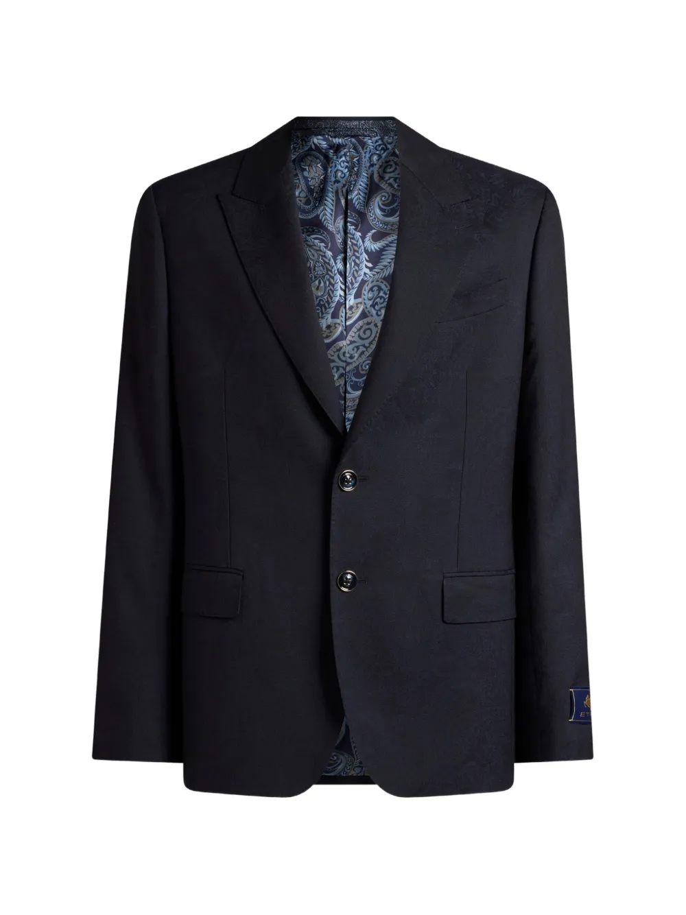 ETRO paisley-lining blazer - Blue