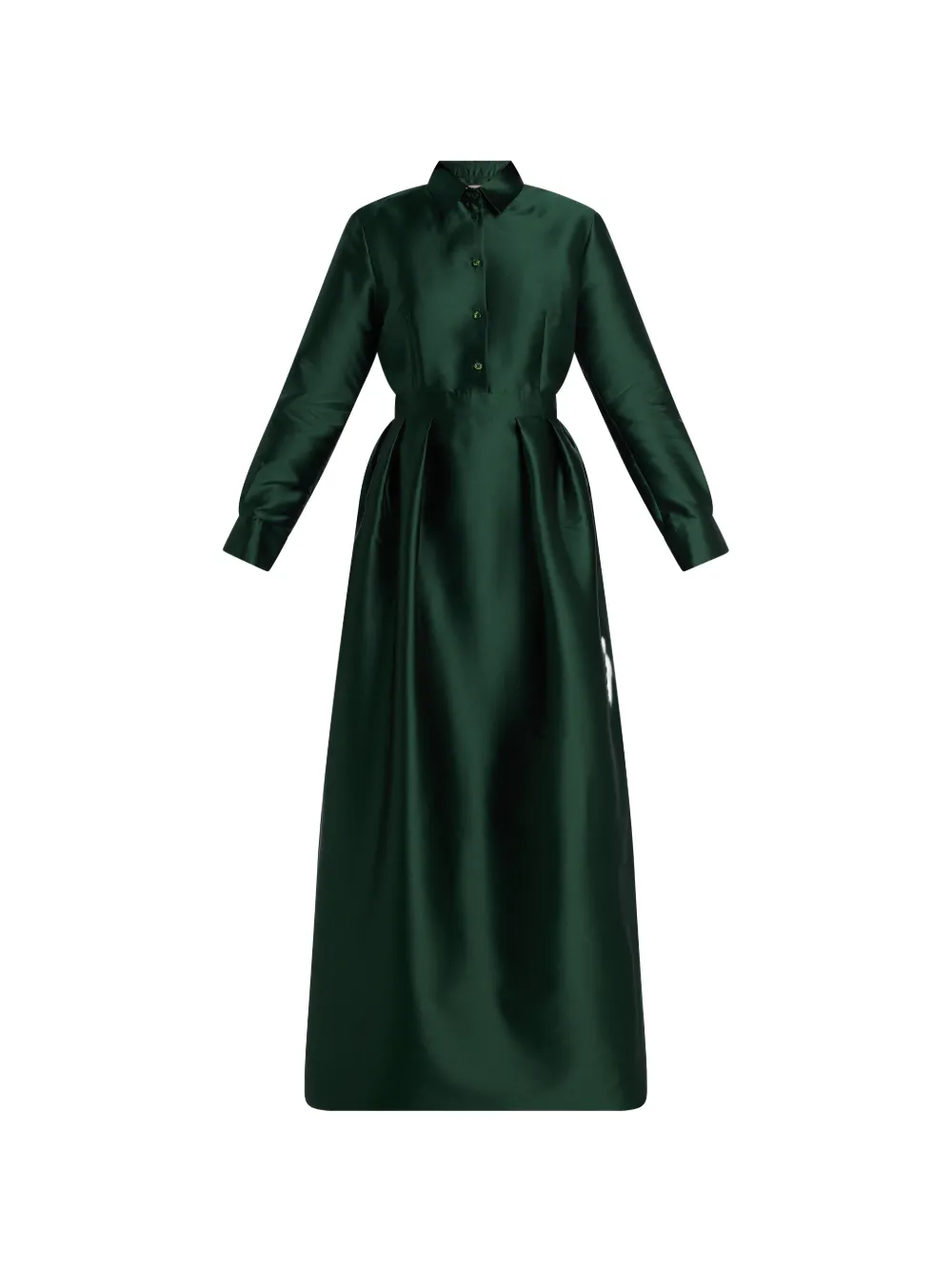 Greta Constantine pleated shirt dress - Grün