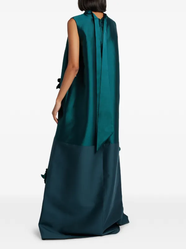 Greta Constantine Floral Appliqu Dress - Green Greta Constantine Floral Appliqu Dress - Green