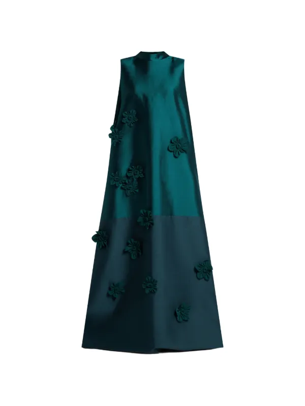 greta constantine green dress Ilkool Gown in White/Lime main image 1