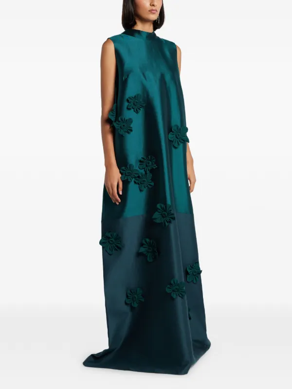 greta constantine green dress Floral Appliqué | mario brothers
