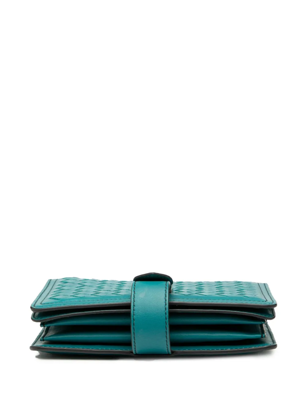 Pre-owned Bottega Veneta 2012-2025 Mini Nappa Intrecciato Runway Shoulder Bag In Blue