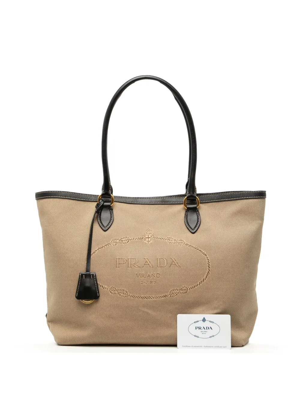 PRADA Pre-owned 2013-2025 Canvas Canapa Logo Tote Bag In Brown