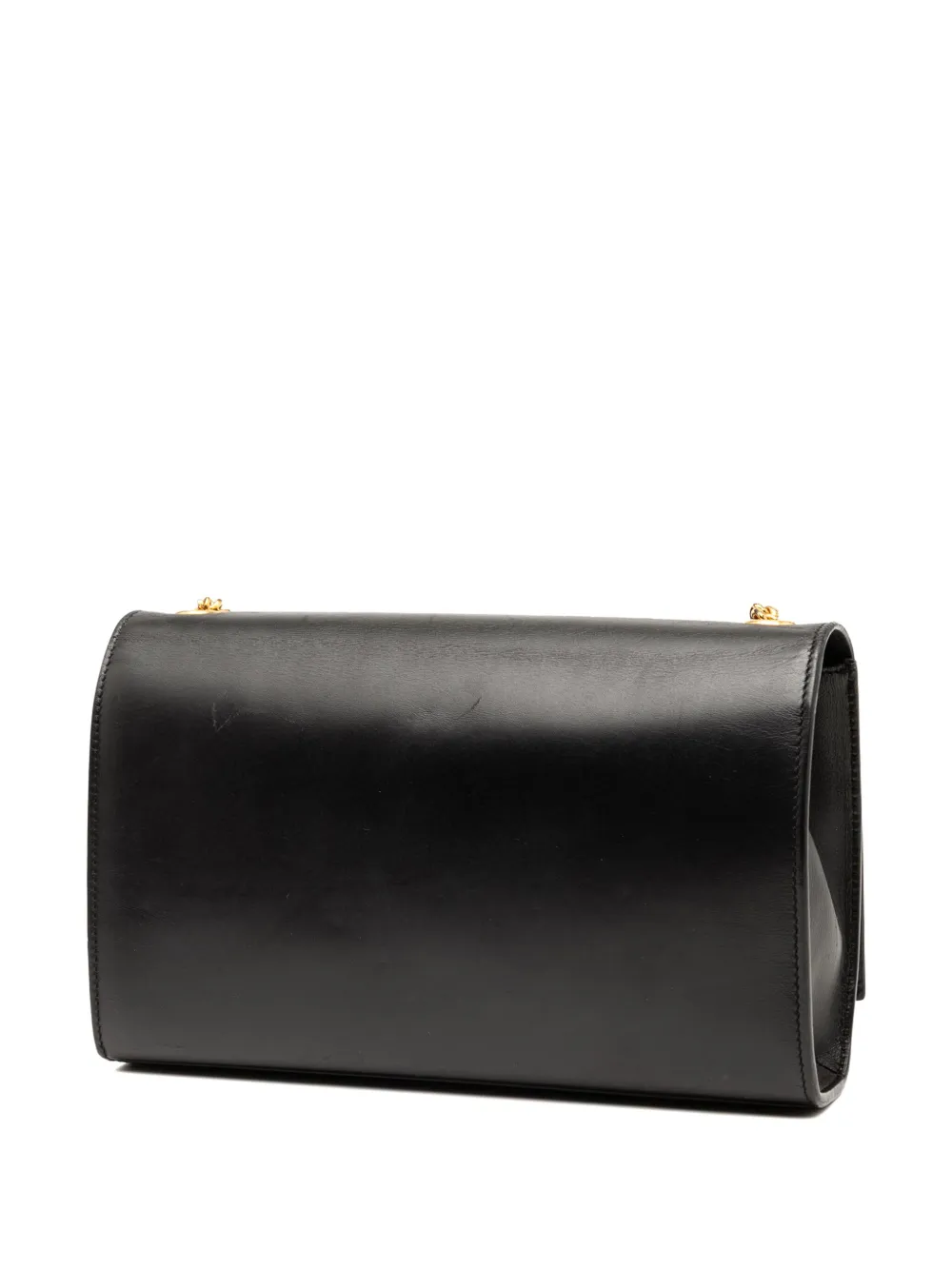 SAINT LAURENT Pre-owned 2014 Medium Smooth Calfskin Classic Monogram Kate Tassel Crossbody Bag In Black