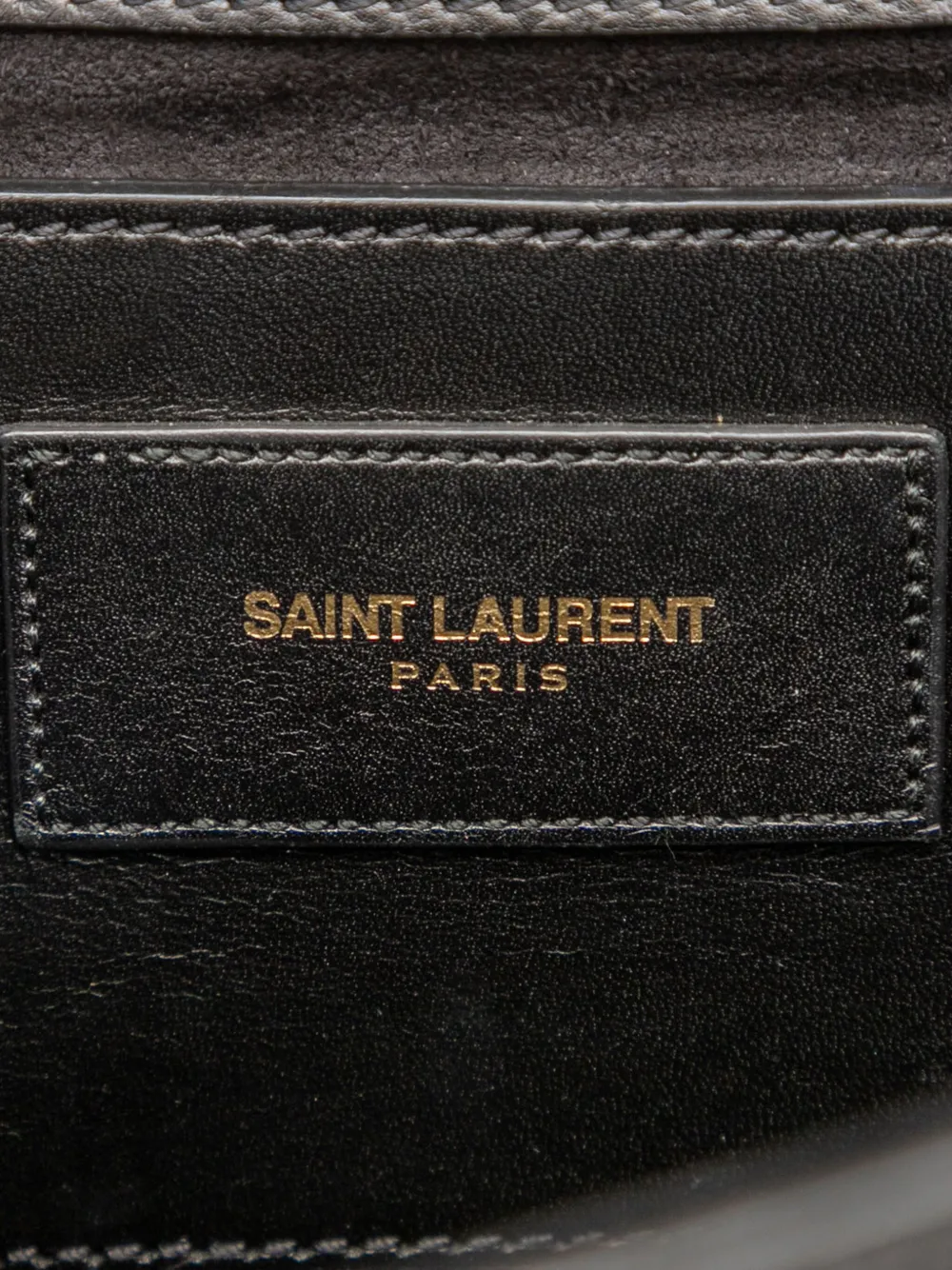 SAINT LAURENT Pre-owned 2014 Medium Smooth Calfskin Classic Monogram Kate Tassel Crossbody Bag In Black