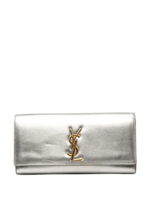 Saint Laurent Pre-Owned 2013-2025 Metallic Calfskin Cassandre clutch bag