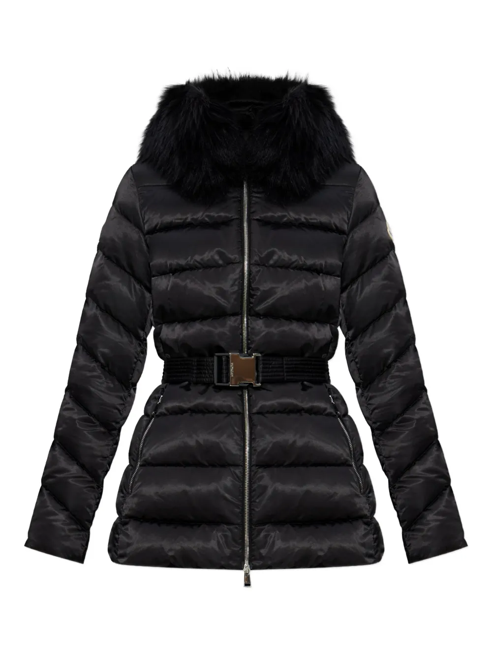 Moncler chamarra con cinturón | negro | Image 1
