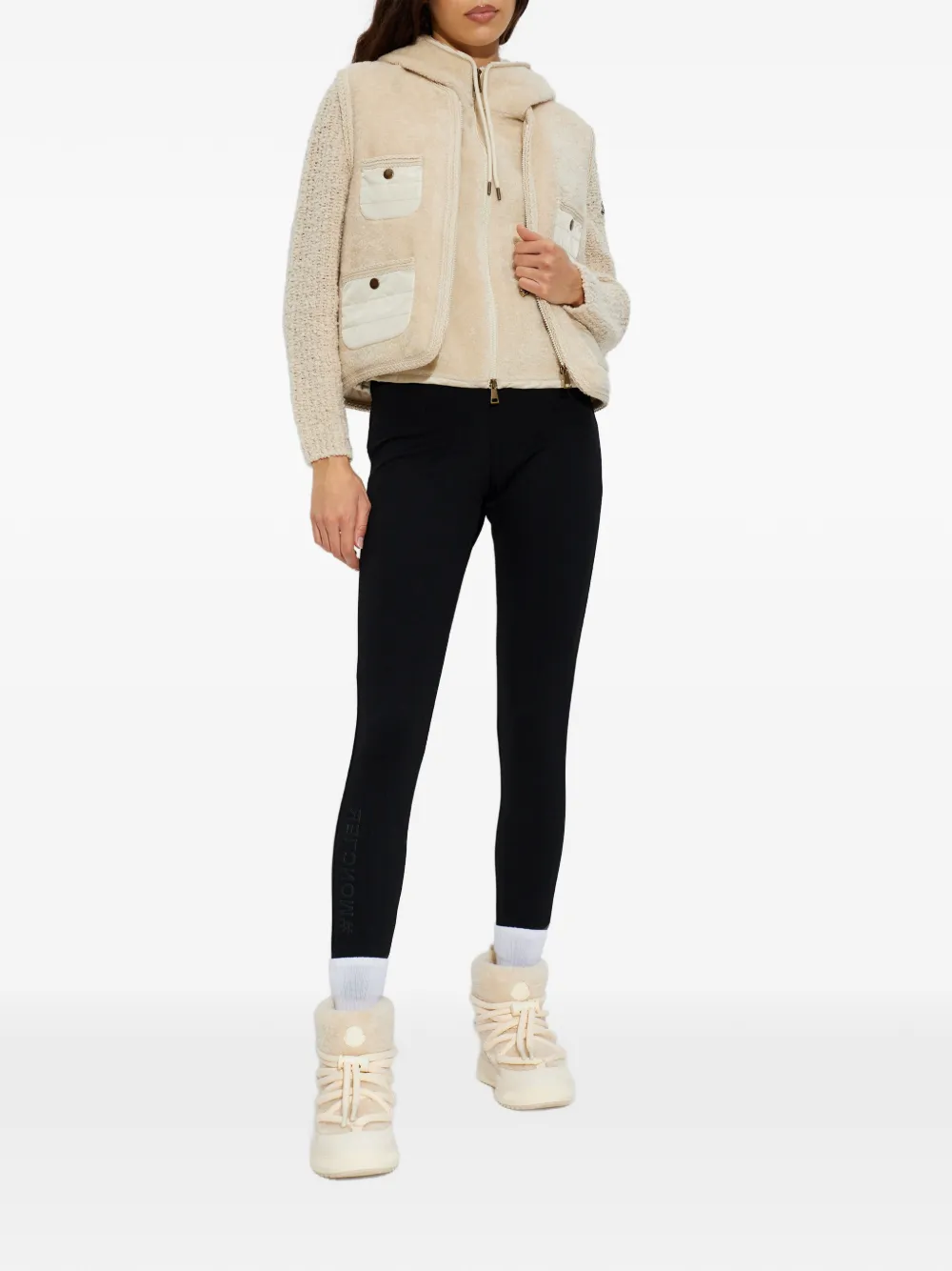 Moncler Zip-fastening Sweatshirt In Neutral