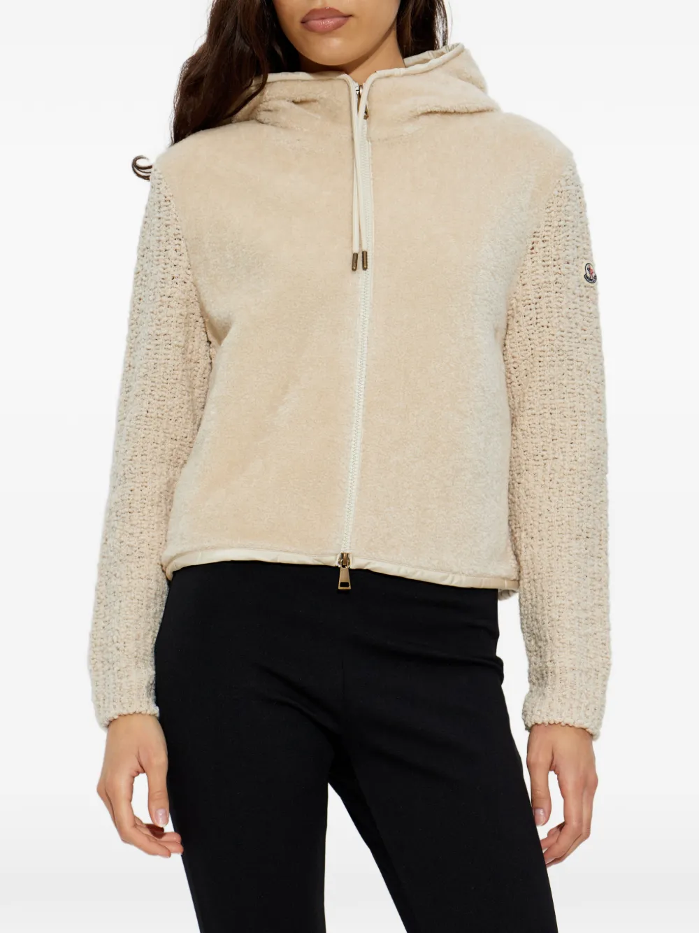 Moncler Zip-fastening Sweatshirt In Neutral