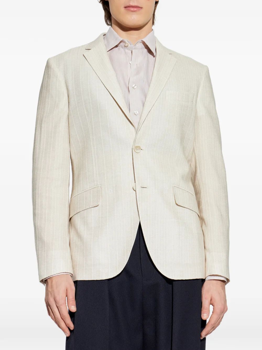 ETRO Gestreepte blazer Beige