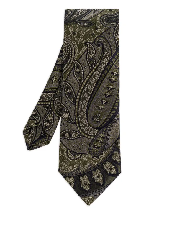 ETRO ペイズリー ネクタイ | グリーン | FARFETCH JP