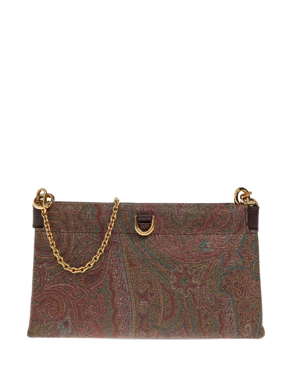 Etro Mini Talk Paisley Clutch Bag In Brown