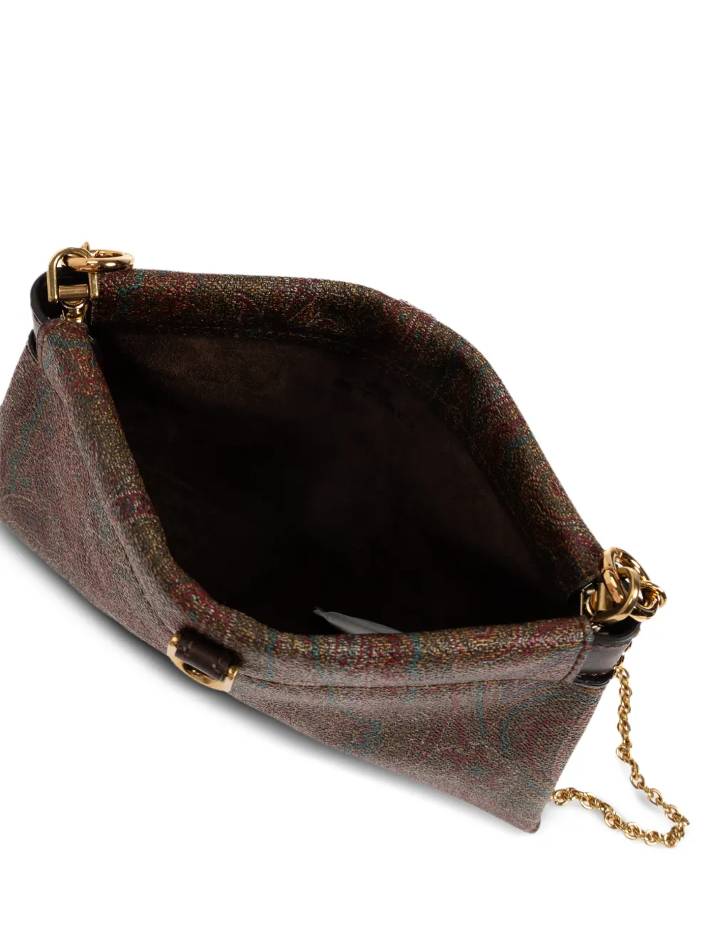 ETRO Talk kleine clutch met paisley-print Bruin