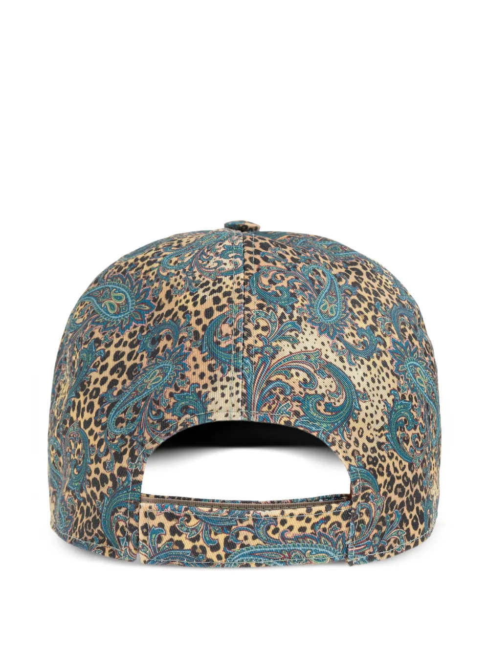 Etro Paisley-motifs Animal-print Baseball Hat In Green