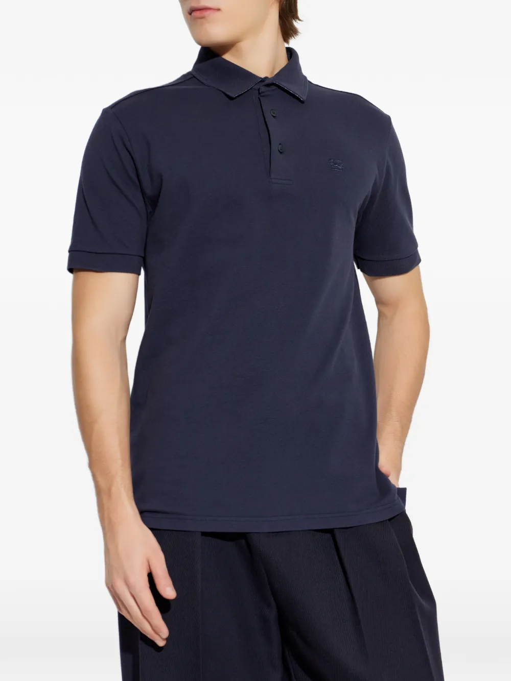 ETRO Poloshirt met borduurwerk Blauw