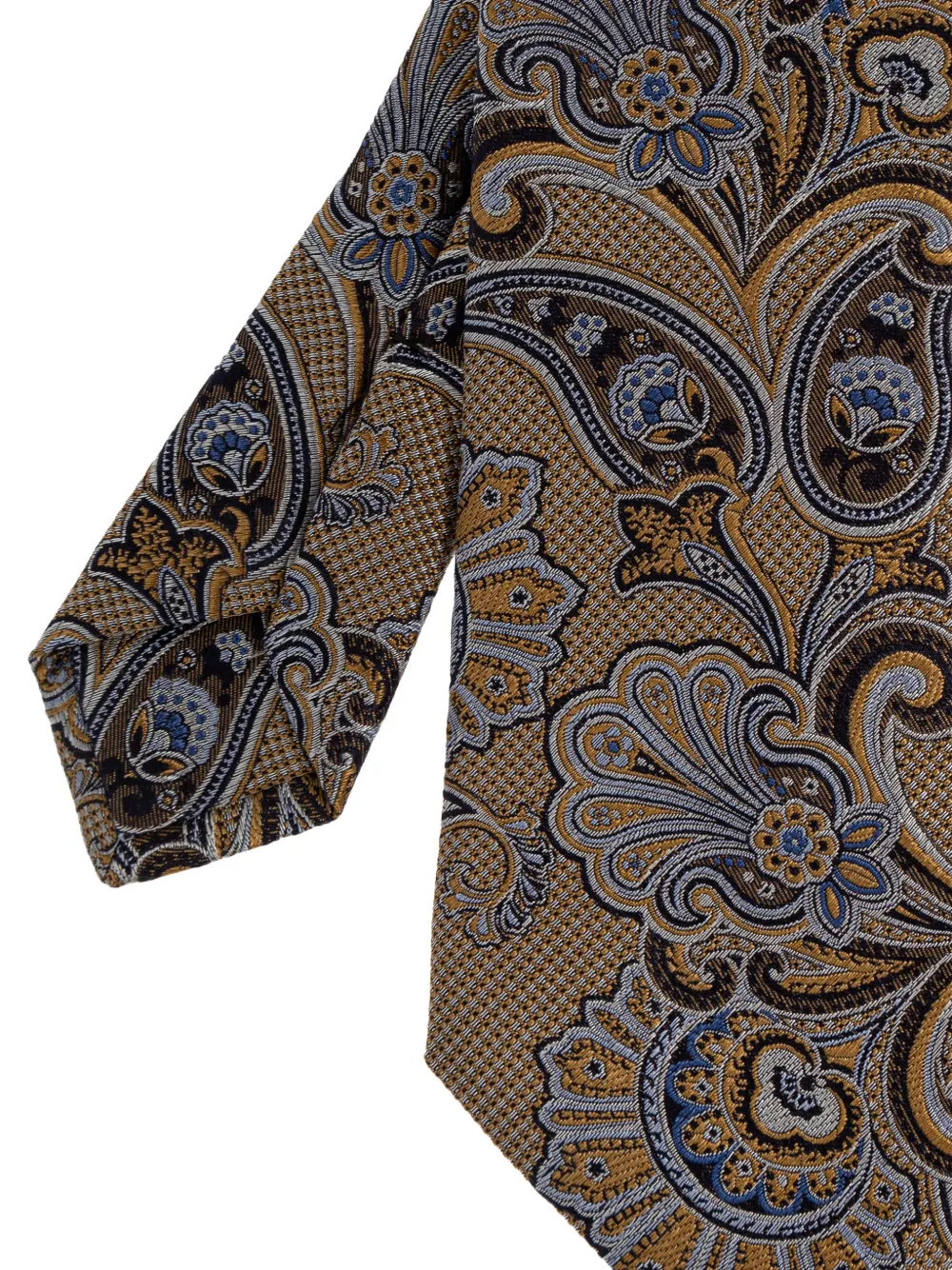 Etro Paisley-patterned Tie In Brown