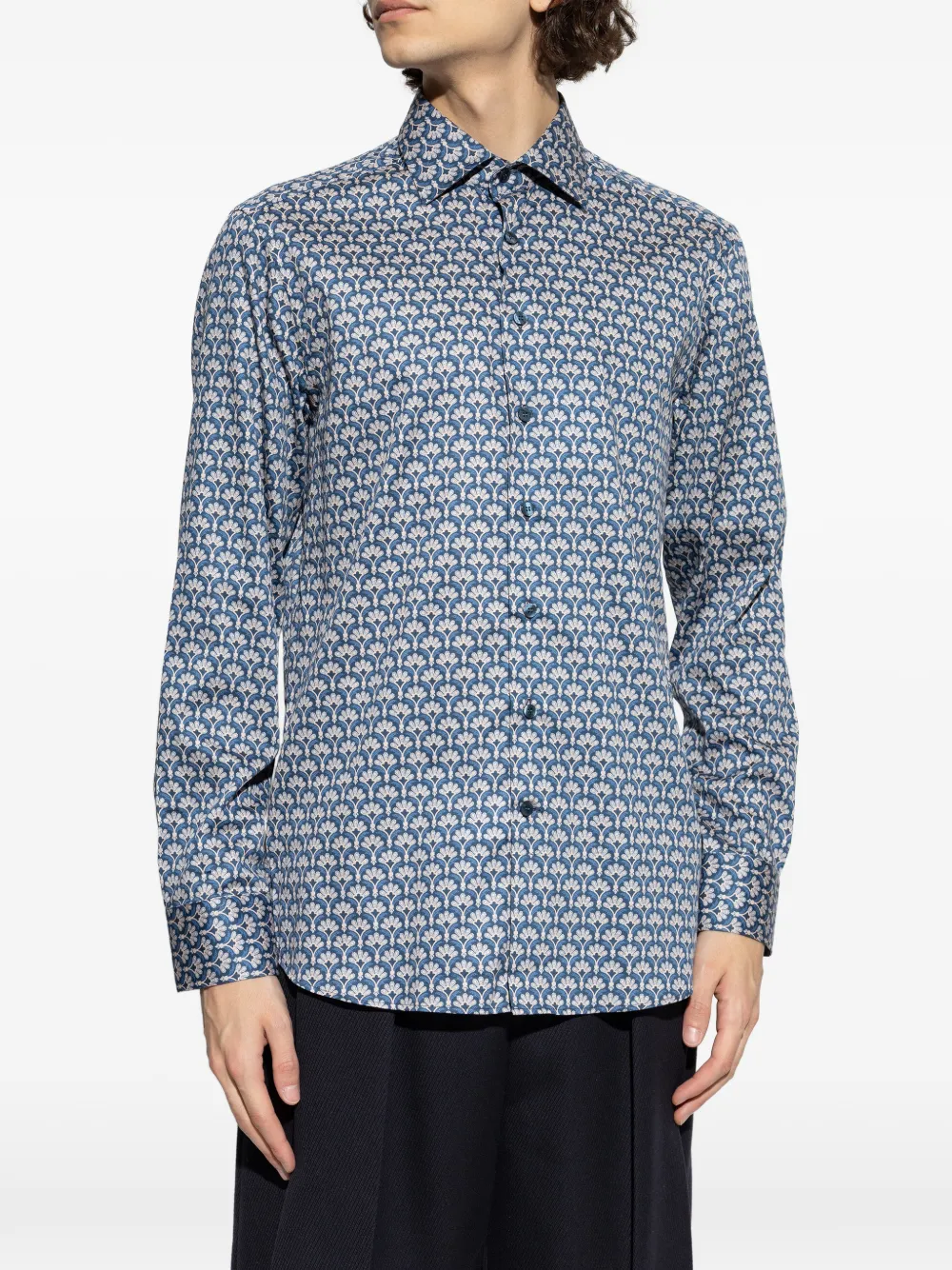  Etro Patterned Button-fastening Shirt - Blue 