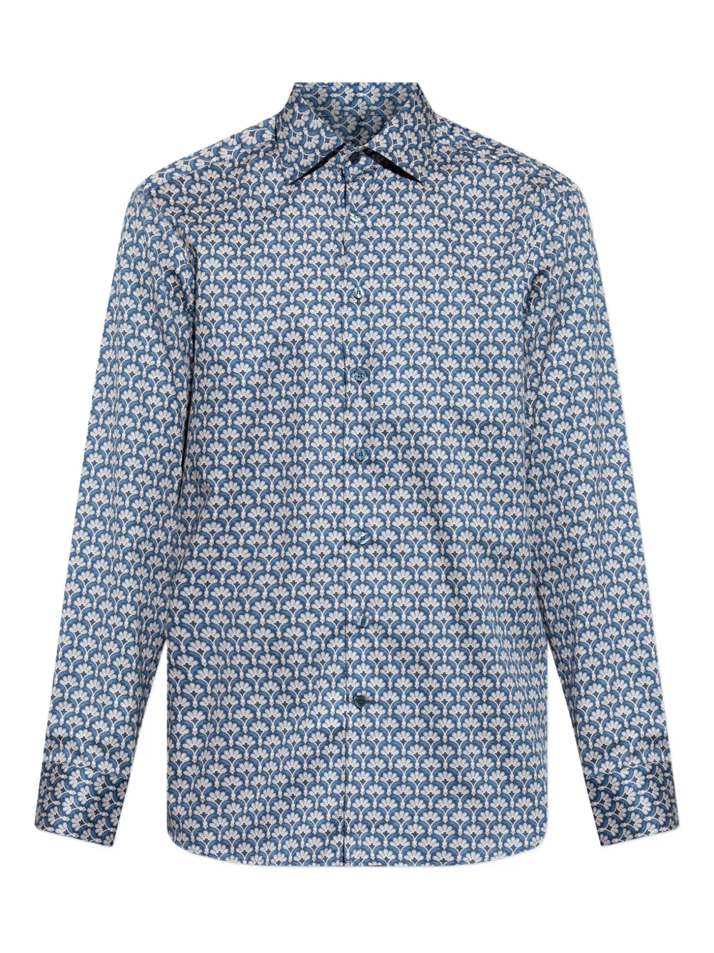 ETRO patterned button-fastening shirt - Blau