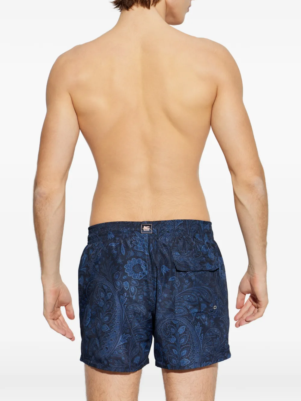 ETRO Zwembroek met paisley-print Blauw
