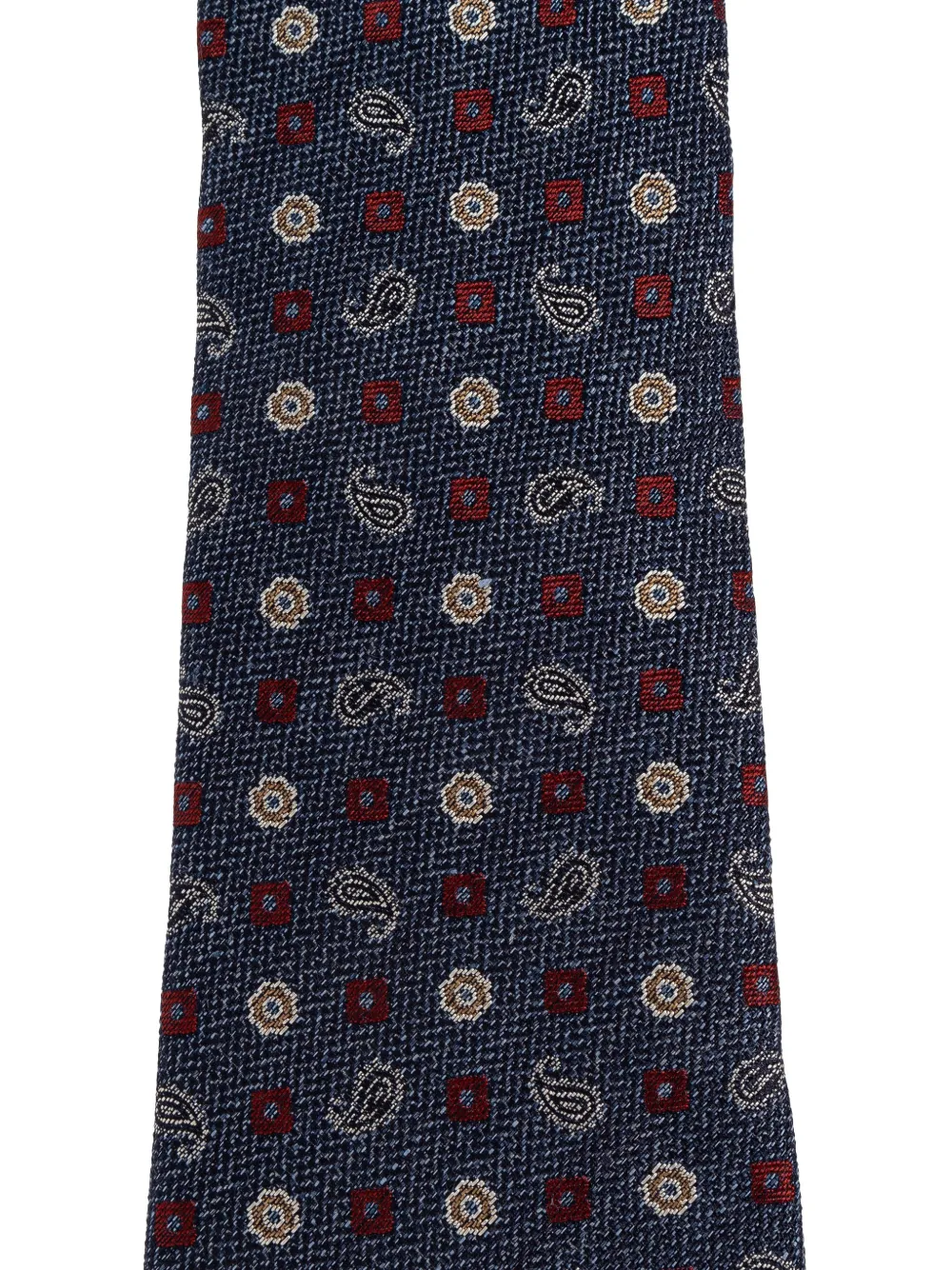 ETRO paisley-motifs tie - Blauw