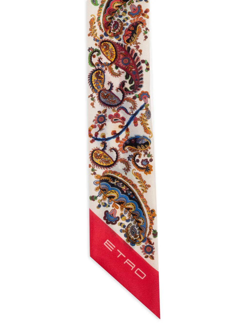 ETRO Sjaal met paisley-print en logo Beige