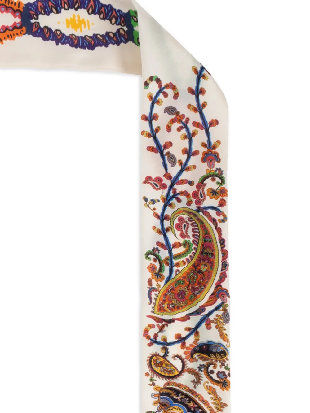 ETRO Sjaal met paisley-print en logo Beige