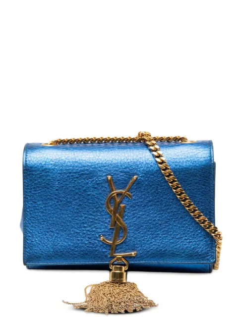 Saint Laurent Pre-Owned 2014 Small Metallic Calfskin Monogram Kate Tassel crossbody bag