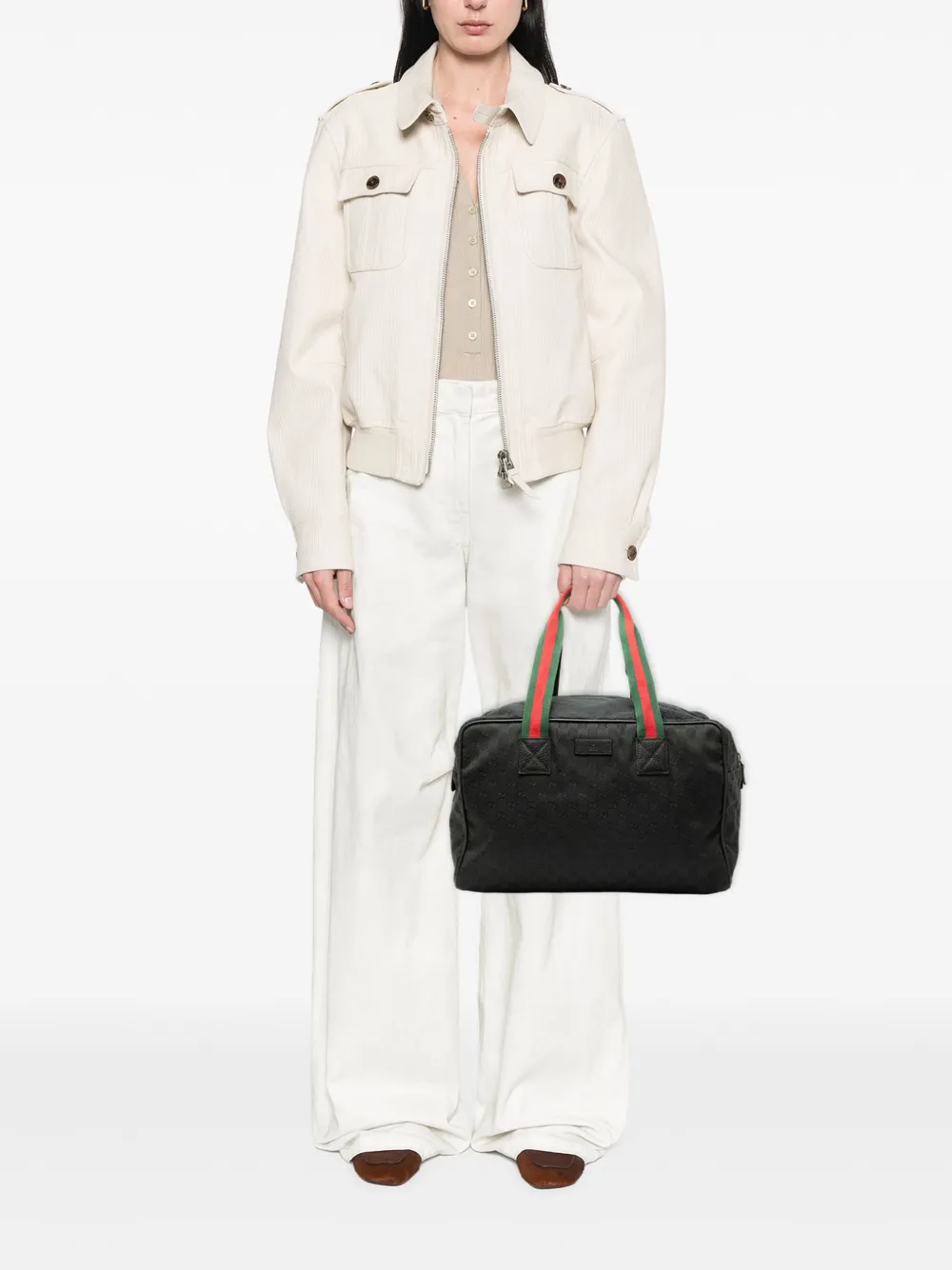 Gucci Pre-Owned 2000-2015 GG Canvas Web travel bag | Pre-Owned | Image 2