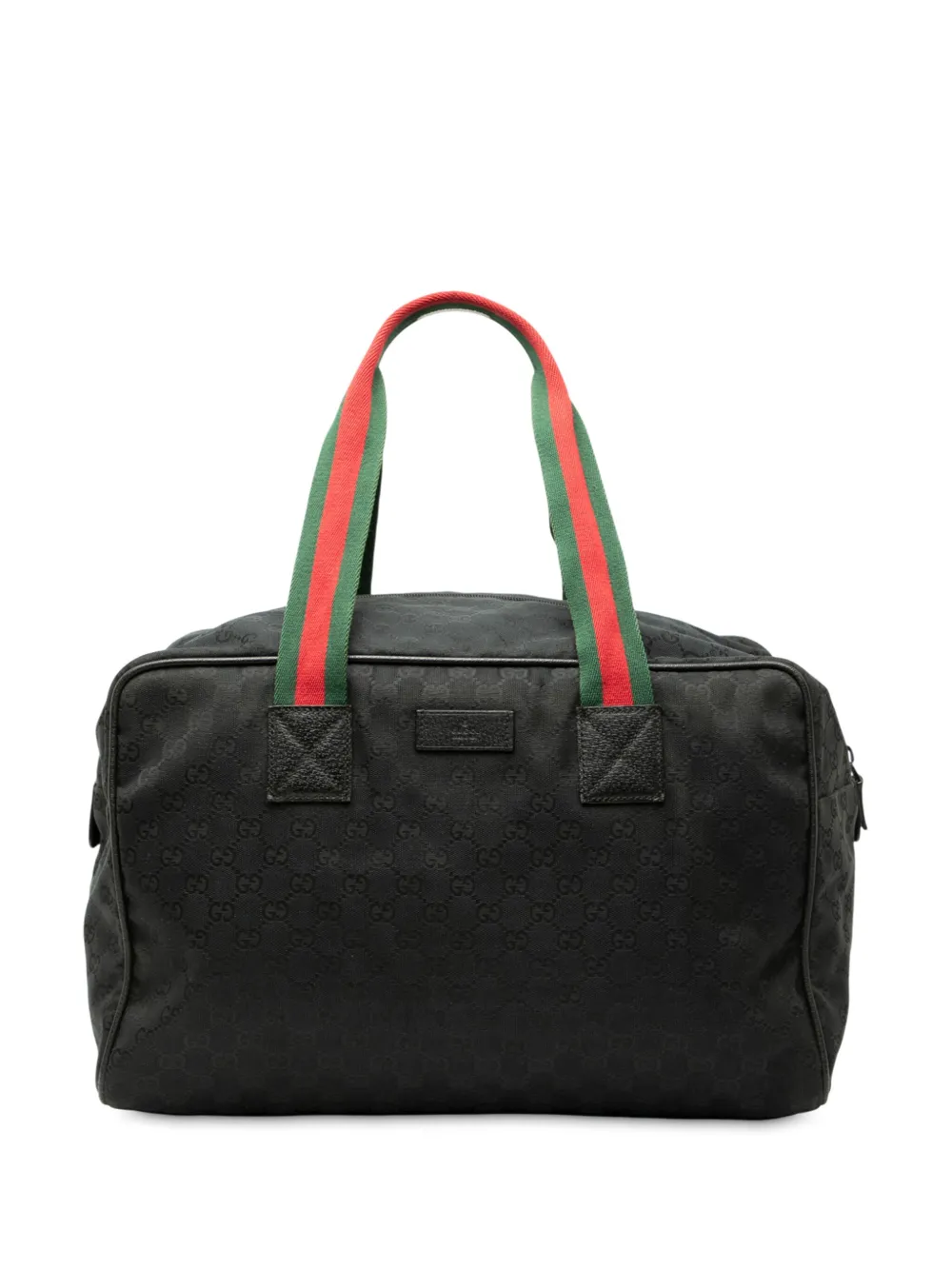 Gucci Pre-Owned 2000-2015 GGキャンバス ウェブ ボストンバッグ - ブラック