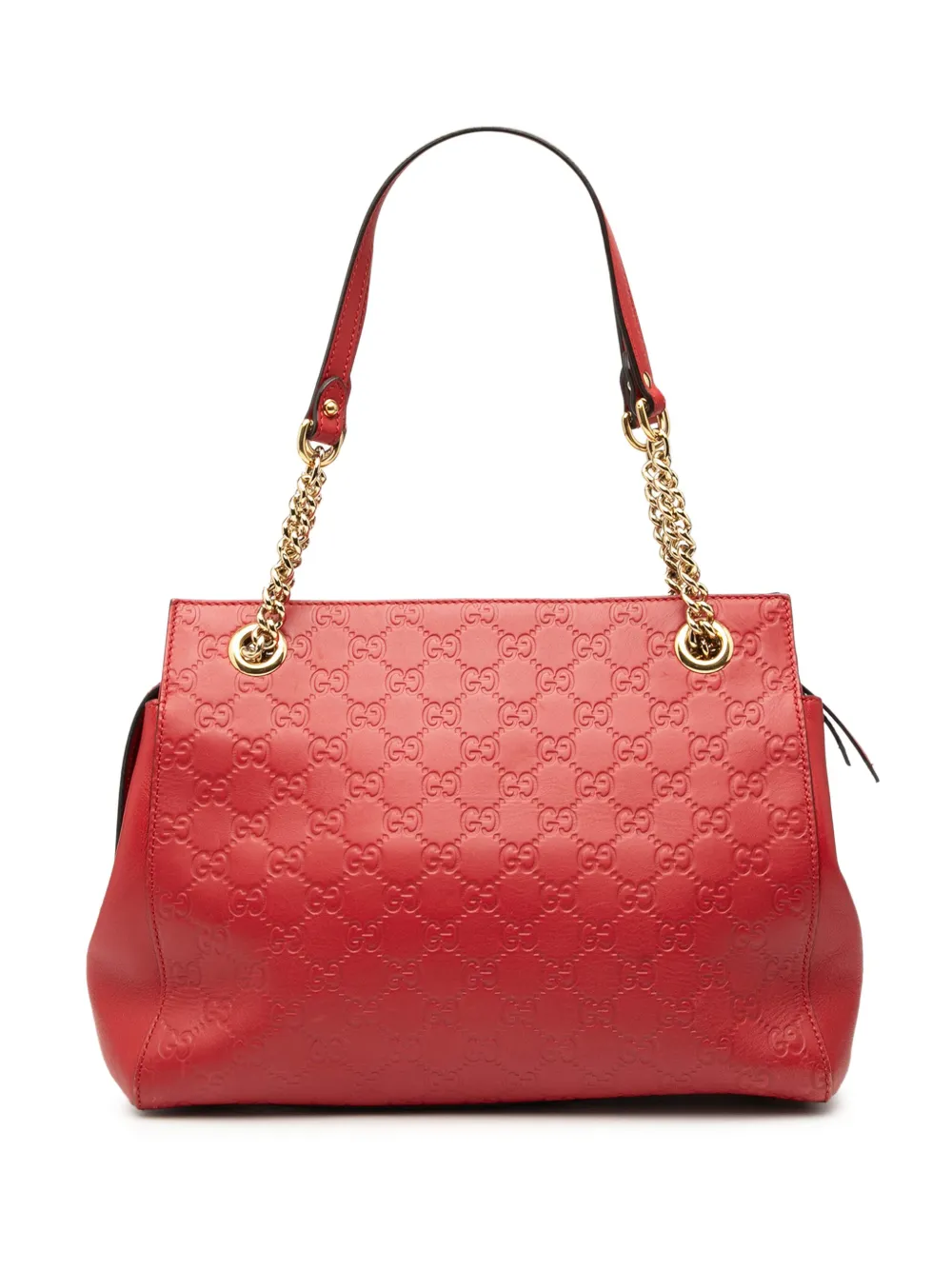 Gucci Pre-Owned 2000-2015 ミディアム グッチシマ ソフト ショルダーバッグ - レッド Gucci Pre-Owned 2000-2015 ミディアム グッチシマ ソフト ショルダーバッグ - レッド