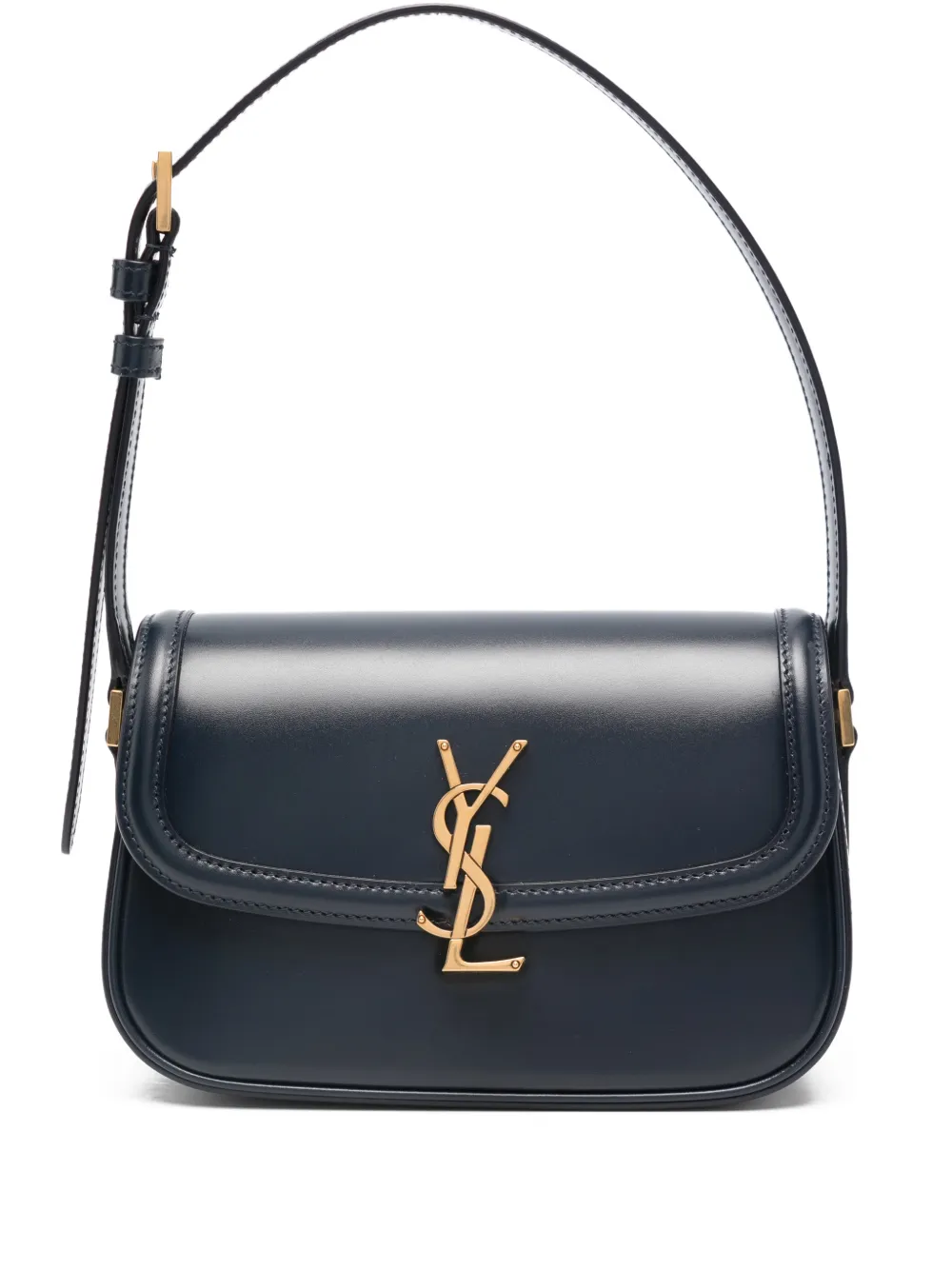 Saint Laurent Mini Solferino Tote Bag mit Logo-Schild - Blau
