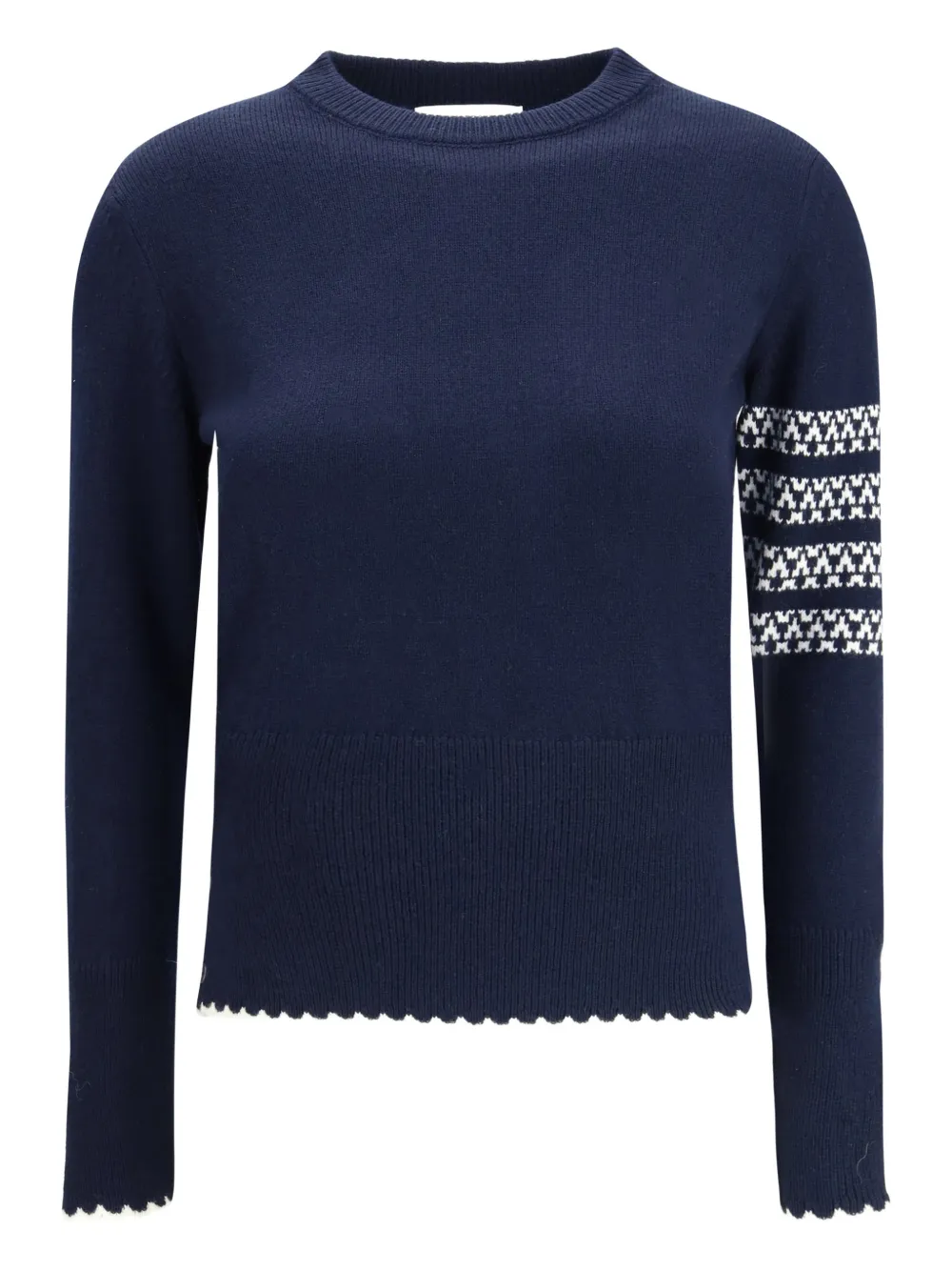 Thom Browne Holiday Hector Long-sleeve Crew-neck Jumper In Blue
