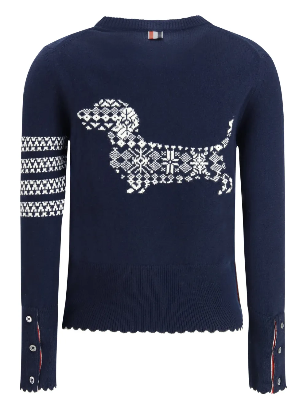 Thom Browne Holiday Hector Long-sleeve Crew-neck Jumper In Blue