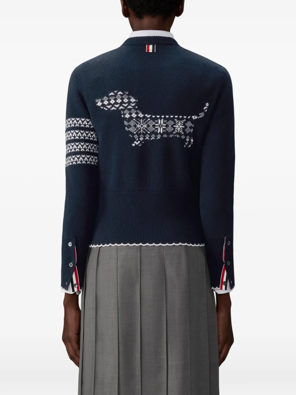 Thom Browne Holiday Hector trui met ronde hals en lange mouwen Blauw