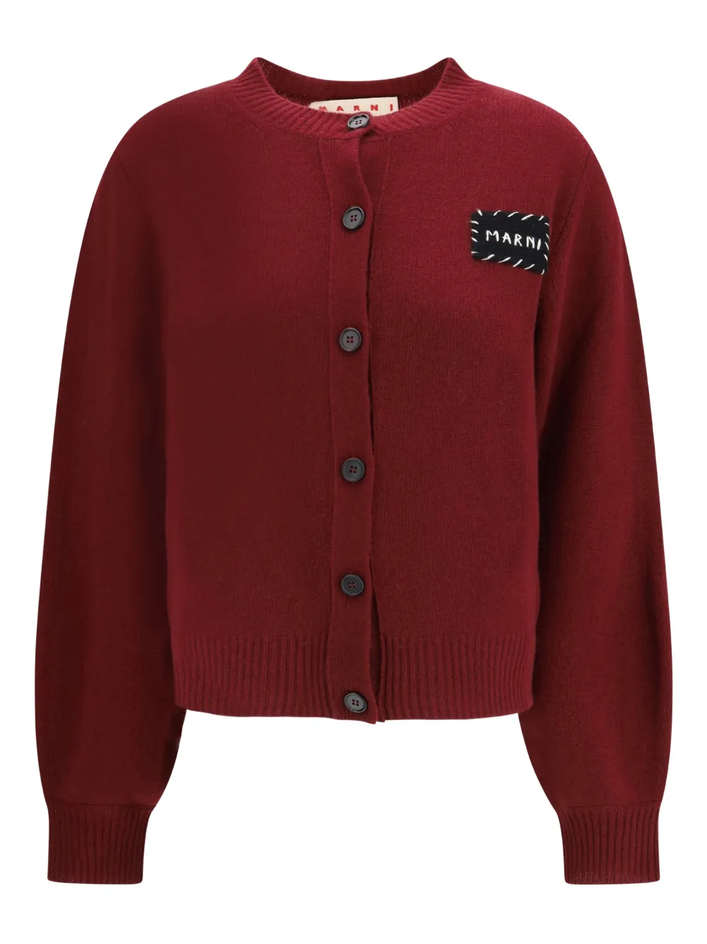 Marni logo-patch button-fastening cardigan | rojo | Image 1