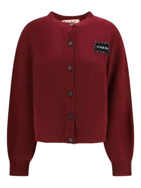 Marni — logo-patch button-fastening cardigan