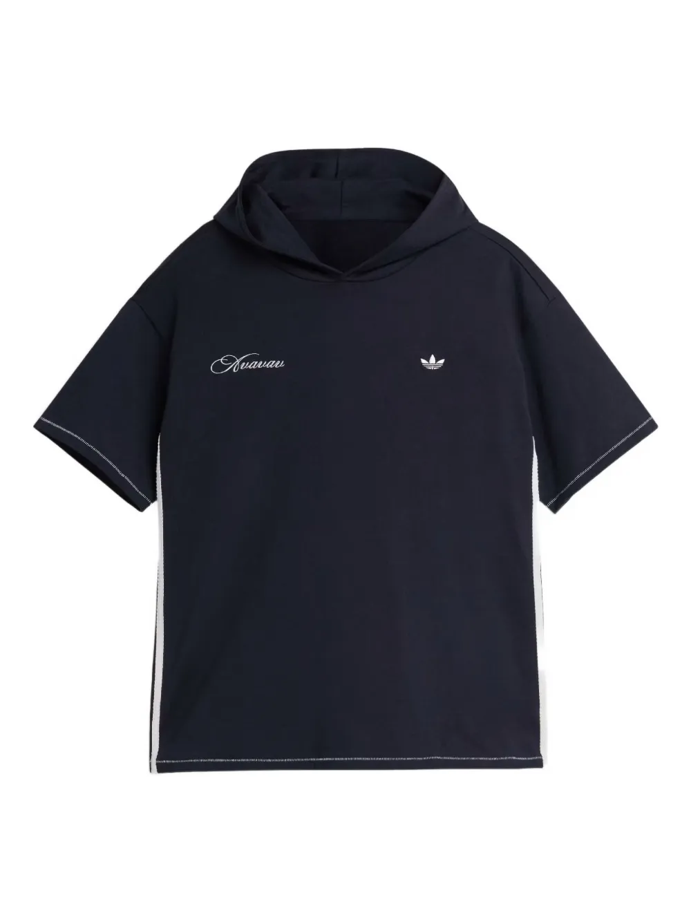 adidas hooded three-stripe t-shirt - Nero