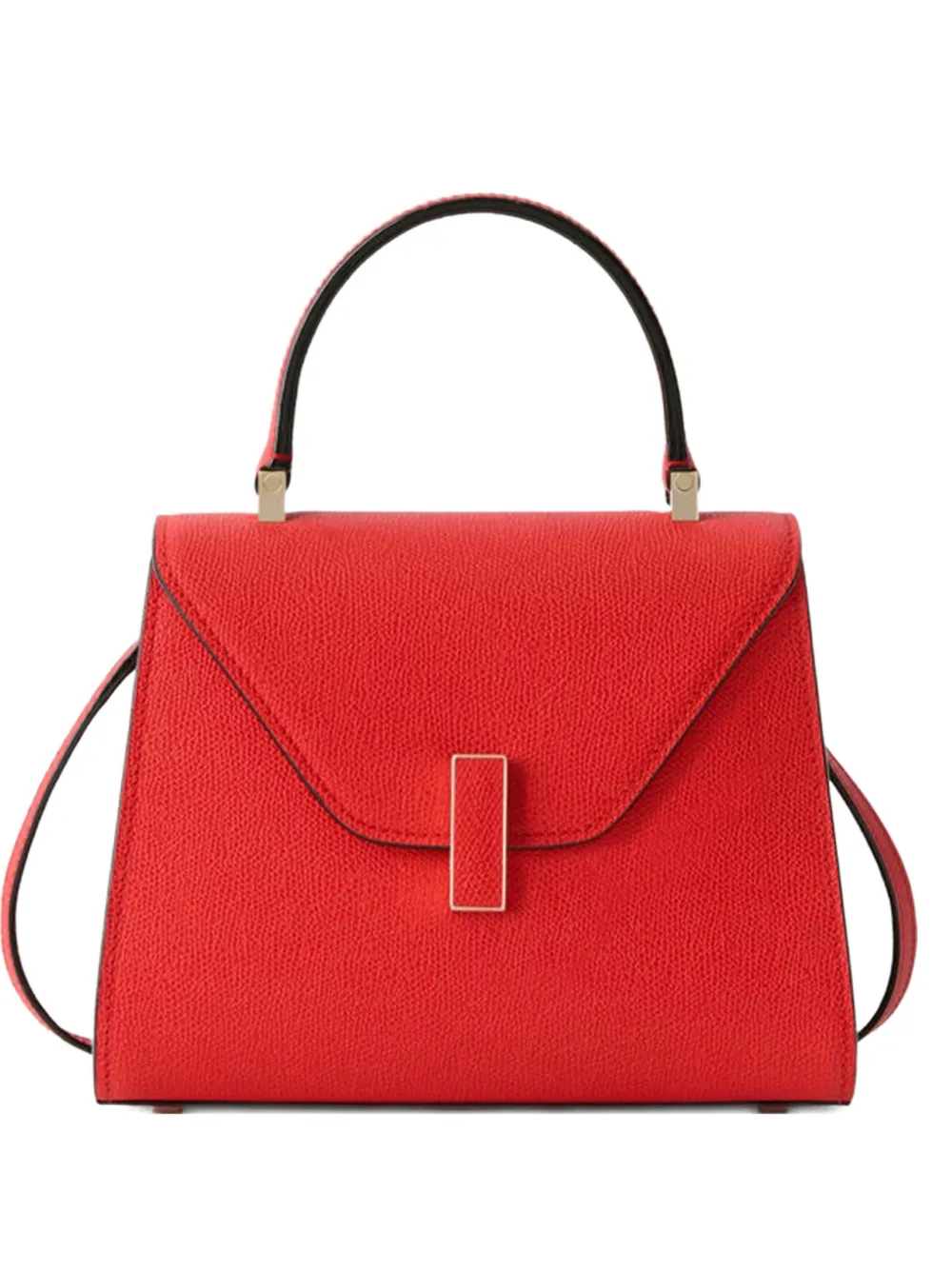 Valextra Iside Leather Mini Tote Bag In Red