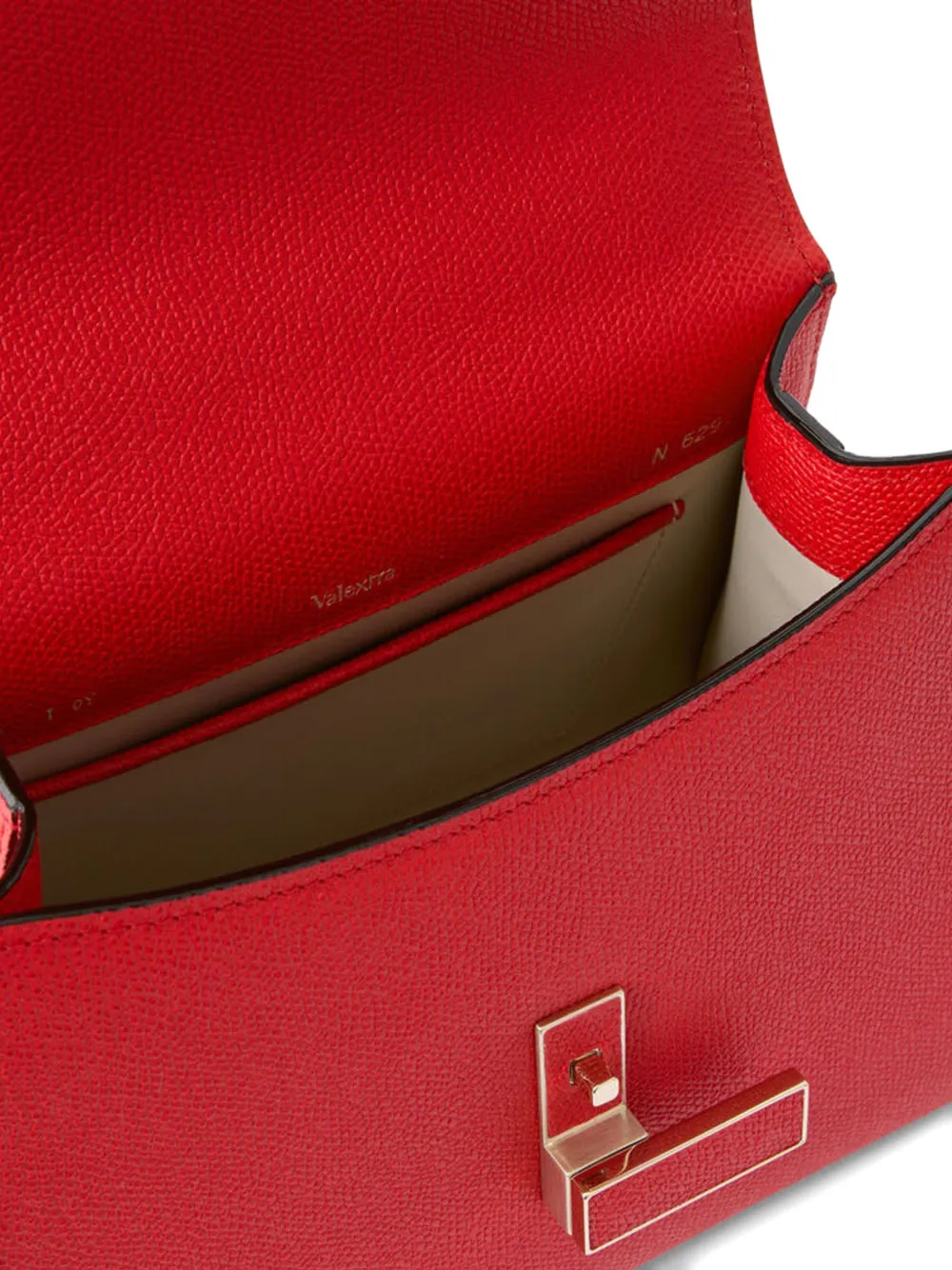 Valextra Iside Leather Mini Tote Bag In Red