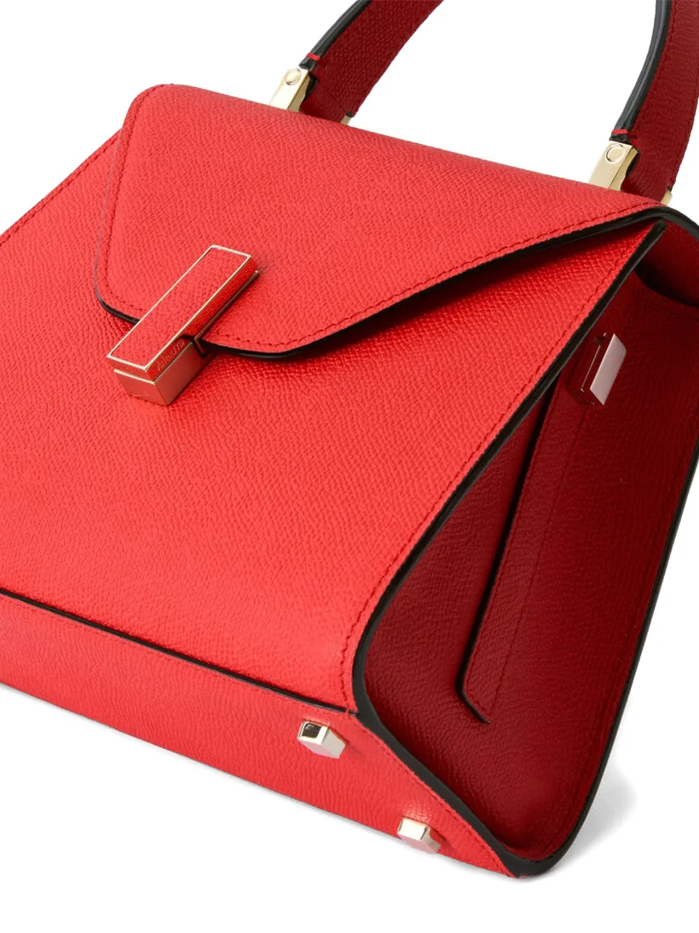Valextra Iside Leather Mini Tote Bag In Red