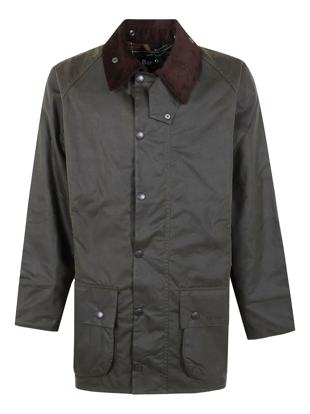 Barbour corduroy-collar buttoned parka coat | Green | Image 1