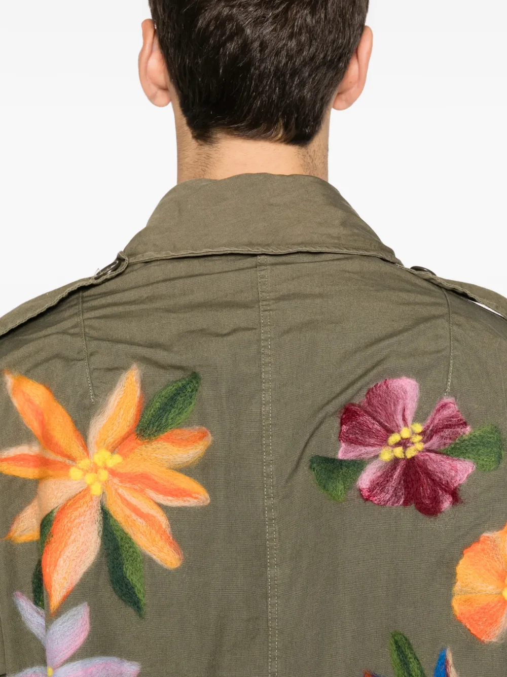 A.N.G.E.L.O. VINTAGE UPCYCLING Pre-owned Single-breasted Drawstring-waist Coat In Green