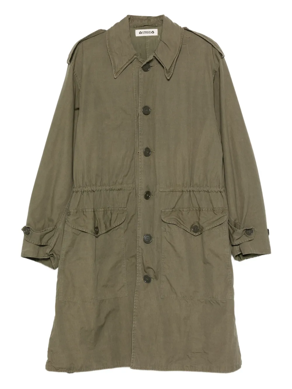 A.N.G.E.L.O. Vintage Upcycling single-breasted drawstring-waist coat | Green | Image 1