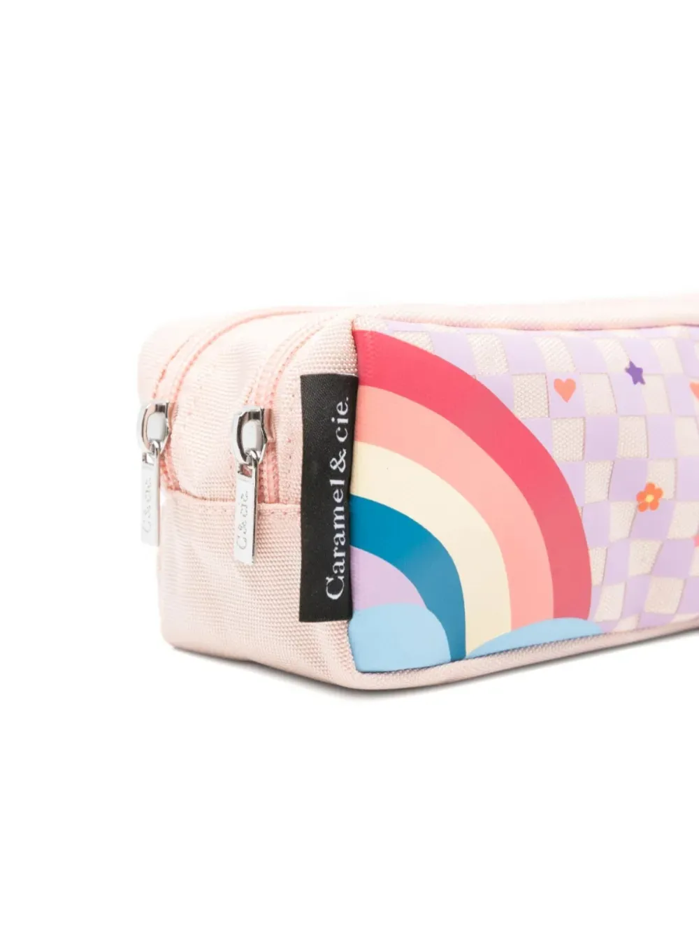 Caramel Rainbow geruite tas - Roze