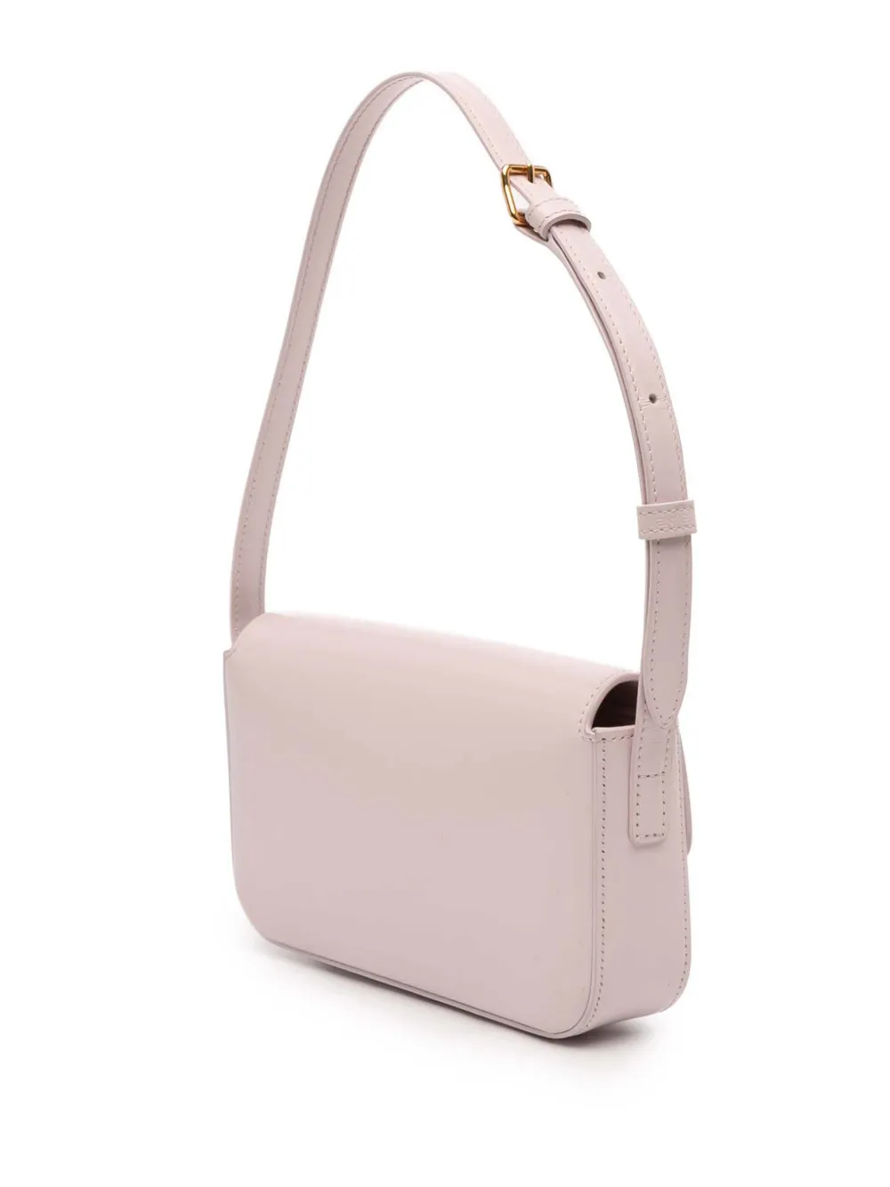 CELINE Pre-owned 2021 Shiny Calfskin Triomphe Claude Shoulder Bag In Pink