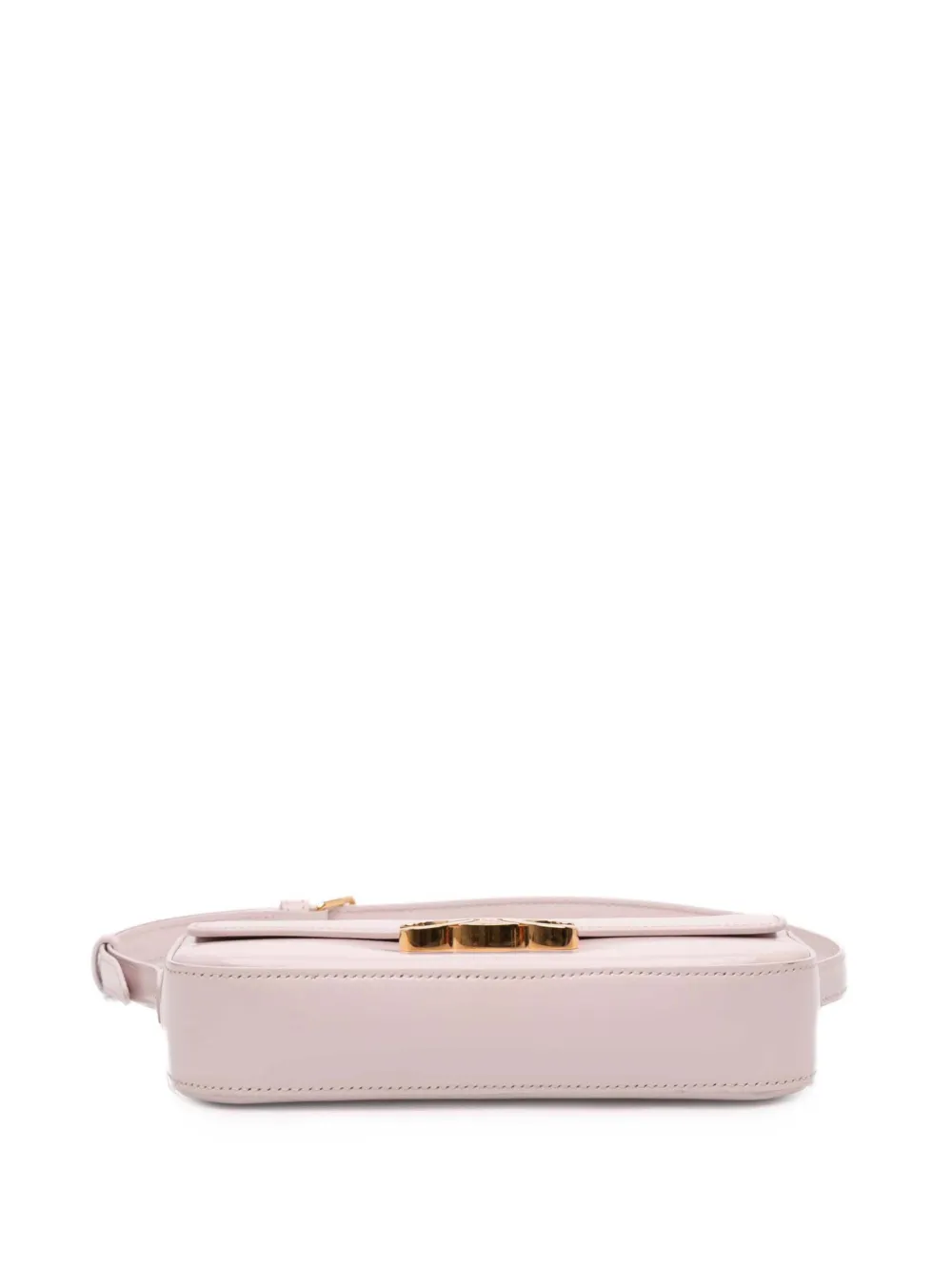 CELINE Pre-owned 2021 Shiny Calfskin Triomphe Claude Shoulder Bag In Pink