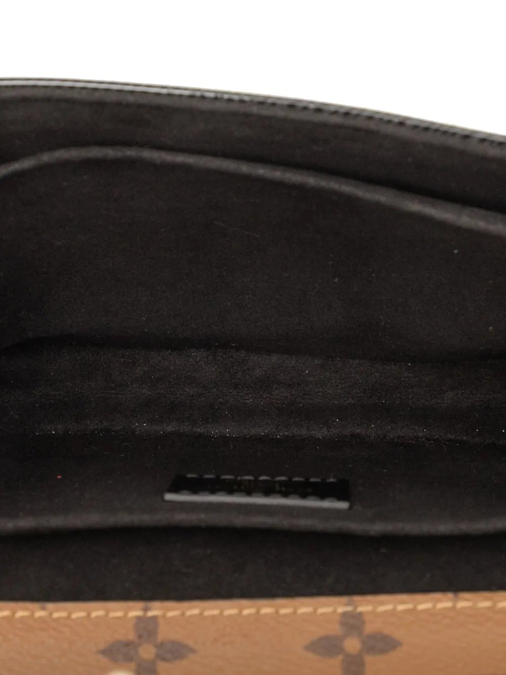 LOUIS VUITTON Pre-owned 2017 Shiny Epi Leather And Monogram Reverse Mini Pochette Metis Satchel In Black