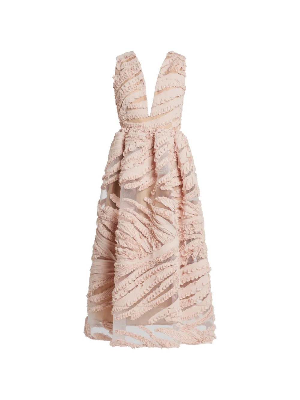 Greta Constantine ruffled V-neck dress - Rosa