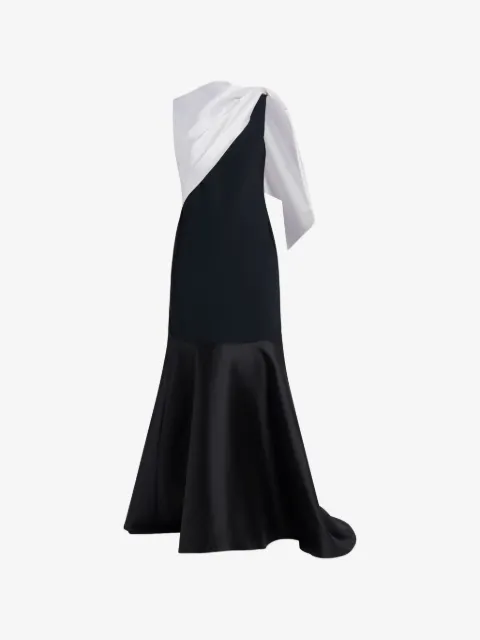 Greta Constantine draped gown dress