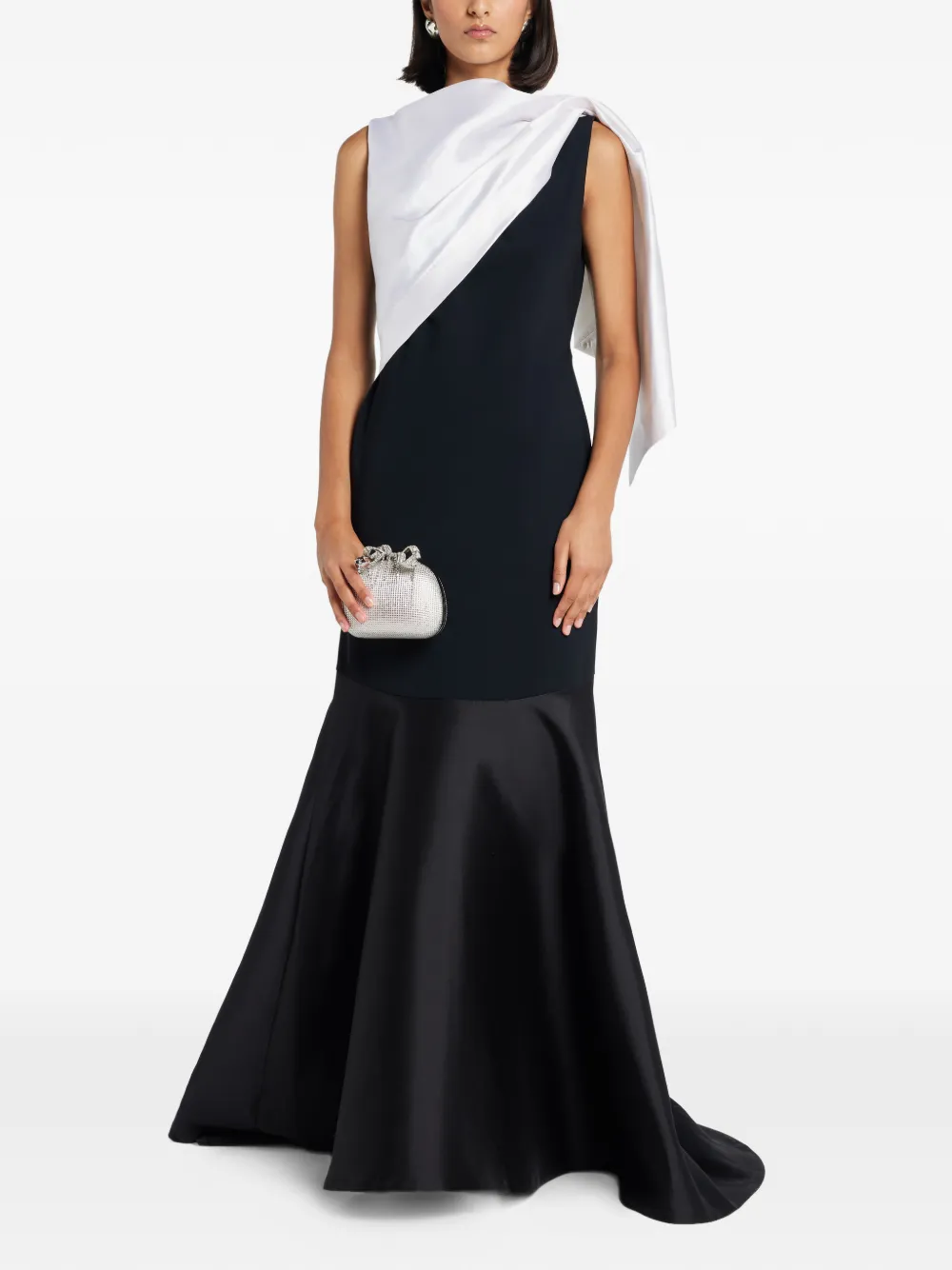 Greta Constantine Vestido De Fiesta Drapeado - Negro 